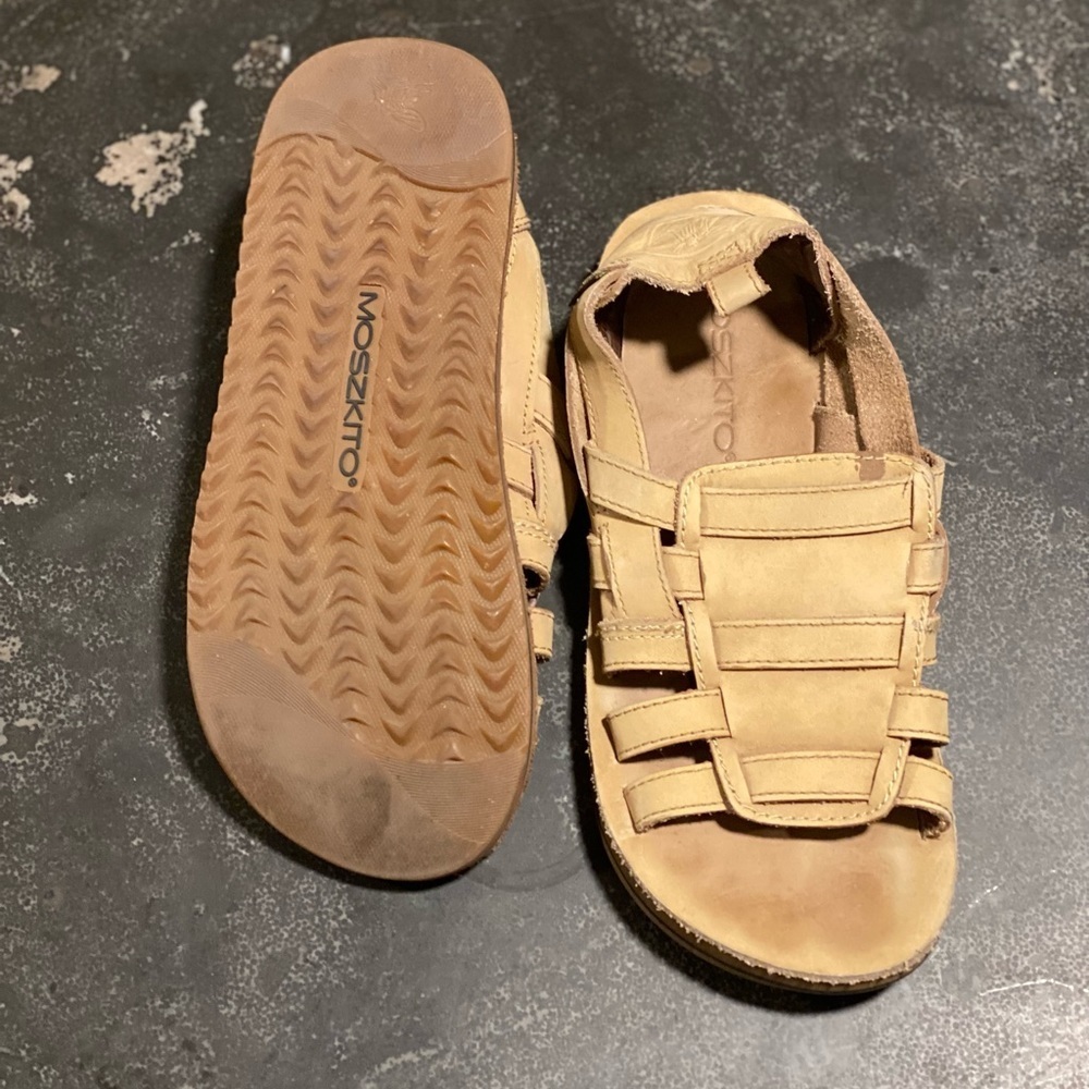 Wolky Beige/Tan Leather Strappy Fisherman Sandals for Women